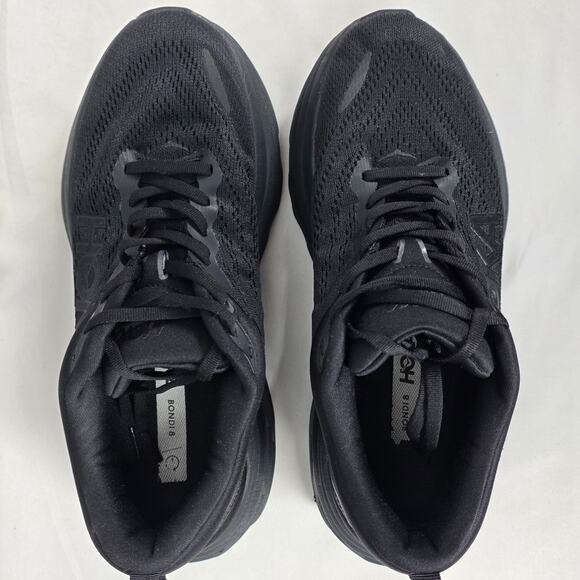 HOKA ONE ONE BONDI 8 WIDE MEN'S RUNNING SHOES – SIZE 8.5 – BLACK – MAX CUSHION - Picture 5 of 10